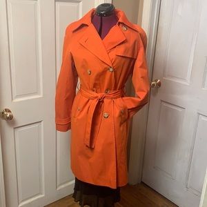 Micheal Micheal Kors orange trench coat removable liner size M
